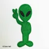 Cartoon Green Alien Iron On Patches Embroidered Clothes Patch For Clothing Clothes Stickers Garment Apparel Accessories