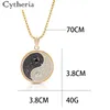 Yinyang taiji männer kristall strass halskette anhänger gold silber farbe mode männlichen schmuck party geschenke