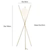 Modern LED Tripod Standing Floor Lamp Glass Lampshade for Bedroom Living Room Personal Office Loft Room Indoor Art Design Decoration Light