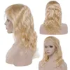 Peruca de renda de cabelo humano peruano cor loira de cor 613# perucas de onda corporal de cabelo virgem 10-32 polegadas para cabelo barato produtos