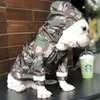 Roupas de capa de chuva para cães para animais de estimação para cães grandes camuflagem roupas impermeáveis para chuva de cachorro casaco ao ar livre fantasia francês3347214