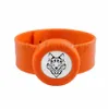 wolf Kids Silcone regolabile repellente per zanzare braccialetto diffusore di olio essenziale bracciale schiaffo con medaglione diffusore in acciaio inossidabile