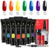 SAVILAND Kit di colori da 15 ml French Nail Art Camouflage Nail Tip Form Crystal UV Gel Top Base Coat per Nails Design