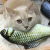 Interactive Fancy Cat Toy Fish Cute Pet Cats Teeth Catnip Toys Fish Shape Cat Pillow Plush Sleeping Cushion Pets Supplies Gadget DBC BH2862