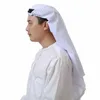 Arabe musulman hommes arabe écharpe prière chapeaux vêtements islamiques en mousseline de soie Turban dubaï écharpe islamique Hijabs 135*135 cm Islam homme chapeau