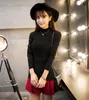 8 colors Autumn Women lady sweater high elastic Solid Turtleneck sweater women slim sexy tight Bottoming Knitted Pullovers