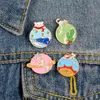 Émail mignon petit animal drôle de bande dessinée de chat pour les femmes PINS Broches Demin Shirt Décor Broche Métal Kawaii Badge Bijoux Fashion