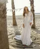 Böhmen Lace Beach Wedding Dress Vintage Mermaid Long Sleeve Vestido de Noiva New Crochet Country Wedding Dress Brudklänningar