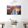 Opera d'arte incorniciata Isola dei sogni Capelli lunghi Bellezza Cascata Paesaggio Dipinti ad olio Stampa su tela Wall Art Poster Decorazioni per la casa - Pronta per essere appesa