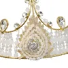 Us Warehouse Vintage luxuriöse handgefertigte glänzende Haarspange Kristall King Queen Crown Zubehör