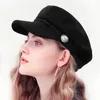 الموضة في فصل الشتاء صوف القبعة قبعة نساء 2019 الخريف الأسود Fiddler قبعة القبع