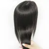 5x6inch Slik Base top Human Hair Topper for Women Natural Black color Clip in Toupee 120 density3393559