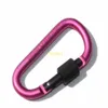 8cm Aluminium Carabiner D-Ring Nyckelring Klipp Camping Keyring Snabrow Krok Utomhus Travel Kit Carabineers