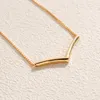 18K geelgoud vergulde gepolijste Wishbone ketting dames cadeau-sieraden voor 925 sterling zilver gouden ketting kettingen met originele doos9236300