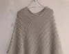 Forma-presságio Camisolas Moda Plus Size Blusa Cape Geometric Xaile Cotton Sweater soltas Bat Tassel Poncho Cape Coats