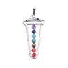 7 Chakra Pendant Necklace, Natural Reiki Healing Handmade Pendant Jewelry Yoga Necklace