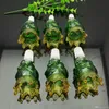 2023 Green crown glass head Glass bongs Oil Burner Glass Water Pipes Oil Rigs Smoking