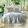 6 couleurs princesse literie prix de gros satin de soie rose or blanc drap de lit ensembles de couette 50% de réduction