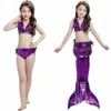 Girls Swimwear Kids Swimsuit Mermaid Costumes Swimming Clothes Little Ariel Cosplay Tails281Z7430663