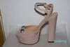 Vente-Talon Platform Sandal Hot Designer femmes d'été Heels piste Peep Toe modèles Fottwear Chaussures de luxe Designe