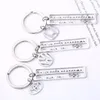 Creative Design Hollow Car key Stainless steel Engraved Key chain Charm Pendant Personalized Key chain Gift