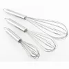 8" 10" 12" Stainless Steel Egg Beater Hand Whisk Mixer Balloon Wire Whisk for Blending Whisking Beating Stirring Kitchen Tools KDJK1911