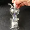 Accessoires de bongs de narguilé de fil de plat de pomme, brûleur à mazout unique Bongs en verre Pipes