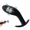 Masculino vibratório 10 Modos Prostate Massager Anal Vibrador Adultos Butt Plug Sex Toys Para Gays / Mulheres Controle Remoto Y200422