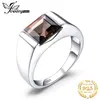 JewPalace Genuine Smoky Quartz Ring Sterling for men Wedding Rings Silver 925 Gemstones Fine Jewelry Y200321