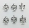 50 sztuk / partia Wagi Libra Charms Wisiorki Retro Biżuteria Akcesoria DIY Antique Silver Wisiorek Dla Bransoletka Kolczyki Brelok 22 * ​​18mm