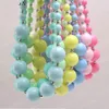 Nouveau Arrivel Solide Couleur Bonbons Acrylique Enfant Chunky Perles Collier De Mode Bubblegume Perle Chunky Collier Bijoux Bébé Enfant Fille