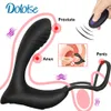 Männliche Prostata Massage Vibrator Anal Plug Silikon Wasserdicht Prostata Stimulator Butt Plug Verzögerung Ejakulation Ring Spielzeug Für Männer Y200616