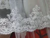 Image réelle Zuhair Murad 2 niveaux de long 3 M 15 M cathédrale dentelle appliques voiles de mariée voile de mariage avec peigne accessoires de mariage 1994670