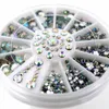 DIY Nail Art Wheel Tips Crystal Glitter Rhinestone 3D Nails Decoration white AB Color Acrylic Diamond Drill4284023