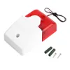 Mini Wired Strobe Siren Slitstarkt 12V Sound Alarm Strobe Blinkande Red Light Sound Siren Home Security Alarm System 115dB