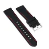 20mm / 22mm / 24mm Silicone Watch Band Gummi Armband Armband Byte Vattentät Dykare Strap Spring Bars Stålspänne