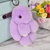 2019 Nowy Cute Rabbit Plush Wisiorek Lazy Rabbit Fur Cute Królik Biżuteria Pluszowe Zabawki Kluczowe Łańcuch Plecak Ozdoby