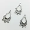 Lot 100 pièces goutte d'eau antique argent breloques pendentifs bijoux bricolage pour collier Bracelet boucles d'oreilles Style rétro 27*15mm