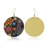 Fashion-flower pattern dangle earrings Chinese ancient style chandelier jewelry for women and girls two colors dark colorful light colorful