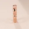 Anillo de banda de corazón de brillo mate chapado en oro rosa de 18 quilates Caja de venta al por menor de alta calidad Conjuntos de anillos de regalo de boda de plata de ley 925 para mujer