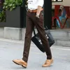 2017 NYA MENS 4 Färg Slim Chino Soft Denim Stretch Jeans Pants Dress Trouser Brown Black Coffee Orange Size 32 33 34 36 38