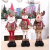 Nuovo Decoratios Natale Home bambole Xmas Tree Decor regalo di nuovo anno Ornamento del pupazzo di neve Renna Babbo Natale in piedi bambola Capodanno