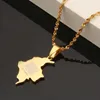 Colombia Map Pendant Necklace for Women Gold Color Jewelry Map of Colombian Jewelry265N