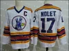 Custom Kansas City Scouts Mens College Hockey''nhl''Simon Nolet Denis Herron Steve Durbano White Blue Alternate1974-1976 Vintage Name Jerseys