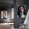 Street Graffiti Wall Art Canvas Prints Abstract Pop Art Girls Canvas Paintings on The Wall Pictures for Home Decor320A