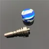 Domeless 10mm Titanium Nail for Glass Water Pipes - Male Joint, Includes Free Silicone Bowl for Enhanced Smoking