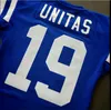 Mit Custom Men Youth women Vintage Johnny Unitas 1970 3/4 SLEEVE Football Jersey size s-4XL or custom any name or number jersey