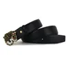 Genuine leather mens designer belts fashion high quality tiger smooth buckle belts for jeans vintage 105-125cm women men belts