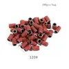 NAD002 100pcs Mounted Cylindrical Grinding round Heads Abrasive Sleeves Sanding Bands For Nail Drill bites Manicure Tools1909345