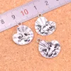 122pcs Charms frog on lily pad Antique Silver Plated Pendants Making DIY Handmade Tibetan Silver Jewelry 18*17mm